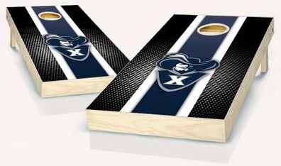 Skip's Garage Xavier Musketeers Striped Outdoor Cornhole Board Set