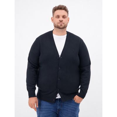 Strickjacke LERROS "Strickjacke im Cardiganstil aus Baumwolle, große Größen", Herren, Gr. 5XL, classic navy, 100% Baumwolle, Strickjacken Strickjacke