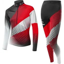 LÖFFLER Damen Langlauf Rennanzug - 42 schwarz/rot