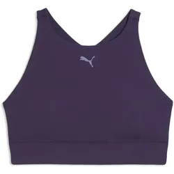 PUMA Shapeluxe Mid Support High Neck Sport-BH Damen 64 - deep plum M