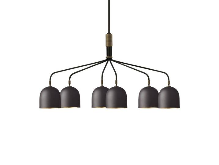 Howard 6 Kronleuchter Gunmetal - GUBI - Wohnzimmer - Design - Metall - Mehrflammig