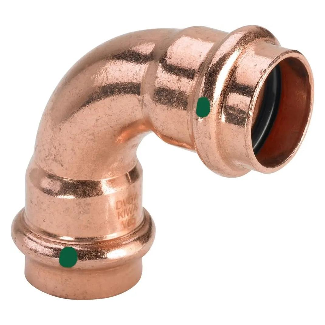 Viega Profipress Biegung 54mm90Gr. aus Kupfer, SC-ConturPress Hülse/Sockel (Pressverbindung) (291556)