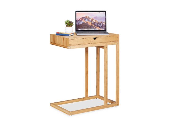 Beistelltisch RELAXDAYS mit Schubfach 55 cm x 68 cm , braun (hellbraun), B:55cm H:68cm T:35cm, Tische, Beistelltisch