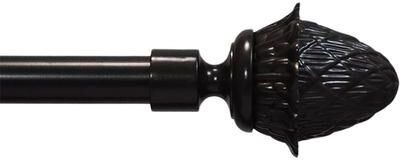Urbanest Adjustable Artichoke Finial Curtain Drapery Rod Set 5/8-inch