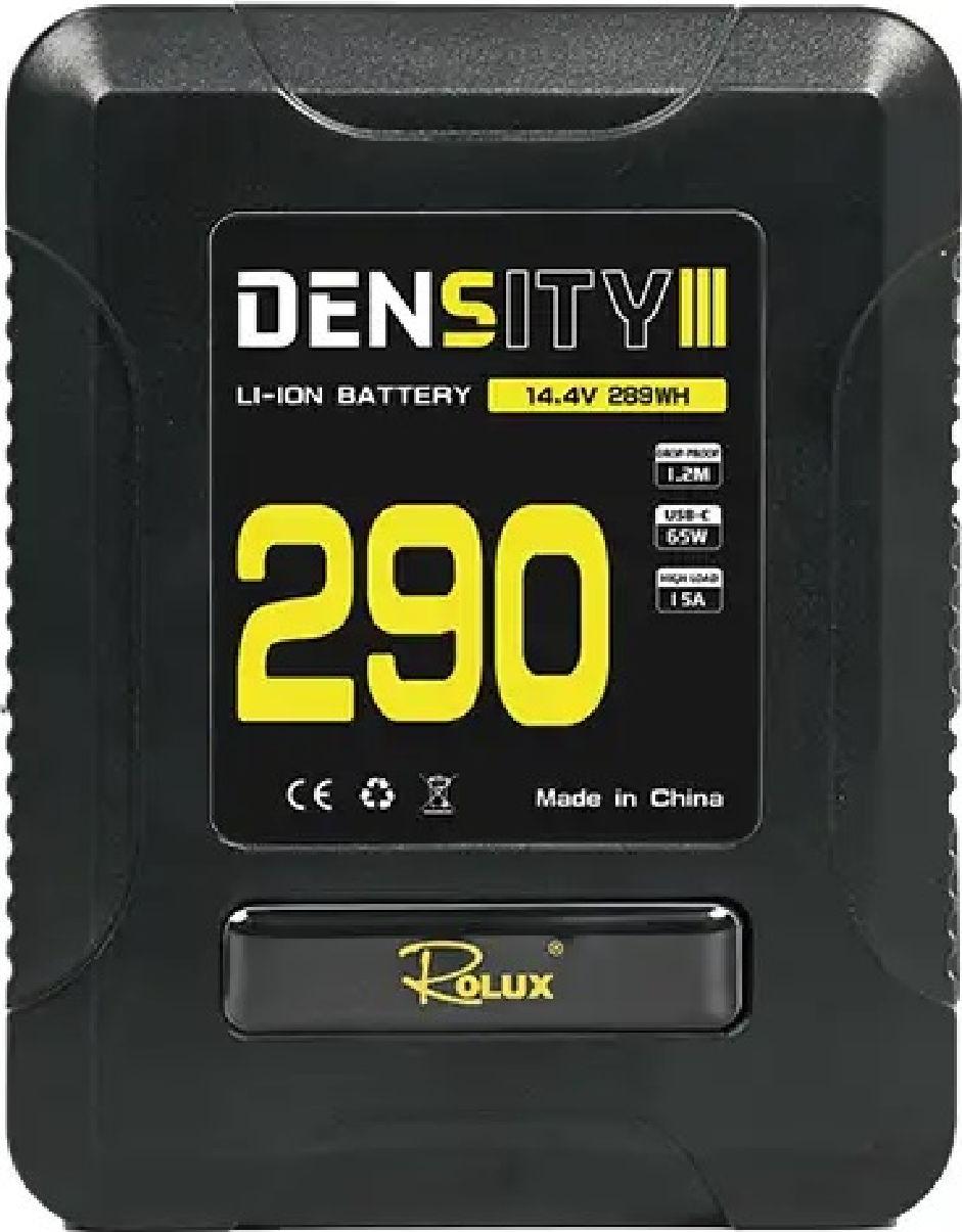 V-Mount Akku robust matt schwarz 290Wh 14,4V Rolux Density III