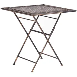 GARTENTISCH 70/70 cm Metall Schwarz Bormio