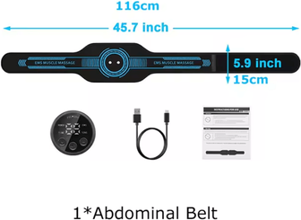 Inspire Essentials CoreFlex EMS Muscle Training Belt For Abs And Full Body Toning 1belly Belt