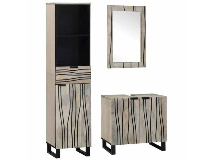 Magnifique Meubles de salle de bain 3 pc Blanc - Résistance à l'humidité &1895