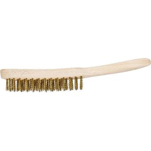 PFERD-TOOLS Drahtbürste 43698005, Handbürste 290mm, 4-reihig, mit gewellten Borsten aus Messing
