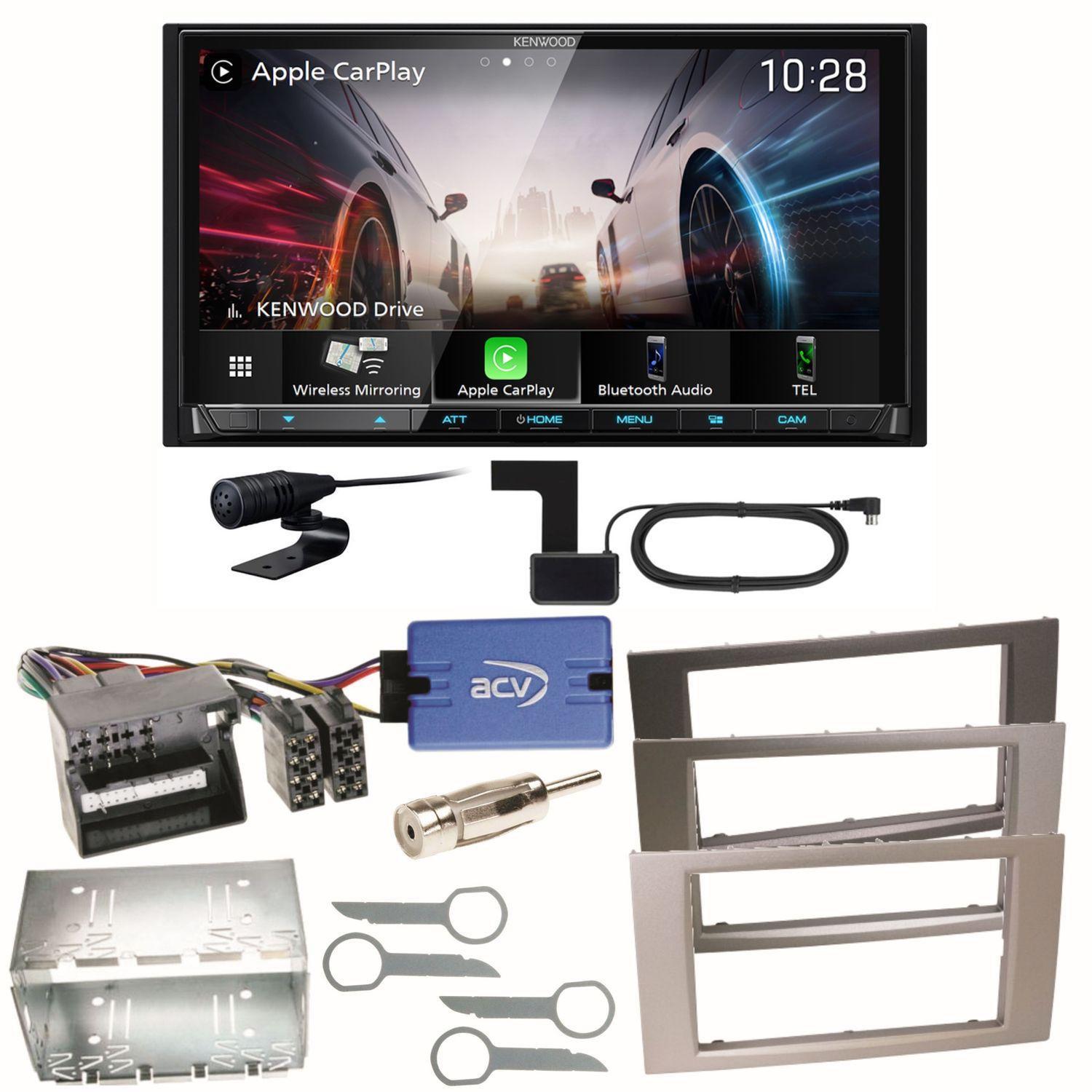 Kenwood DMX8021DABS Android Auto Einbauset für Ford Focus C-Max Fiesta Transit