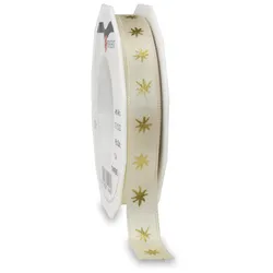 PRÄSENT Geschenkband, 15,0 mm x 20,0 m creme