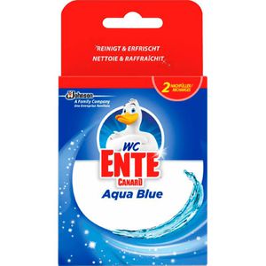 WC-Ente WC-Duftspüler Aqua Blue Marine, Blauspüler, Nachfüller mit Stein, 2 Stück