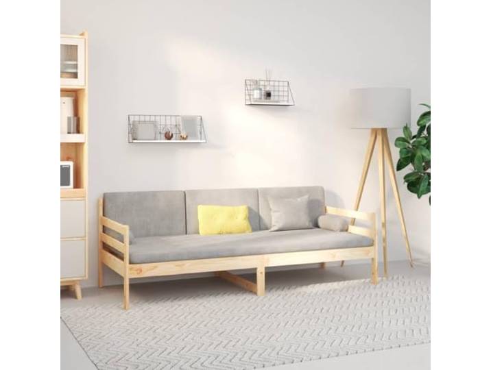 RJPLMFV Tagesbett ohne Matratze, 80 x 200 cm, Kiefernholz, massiv Multifunktionales Schlafsofa, Sicherheitsstangen, 3 Seiten, Aufbewahrung unter dem Bett, Design mit Latten