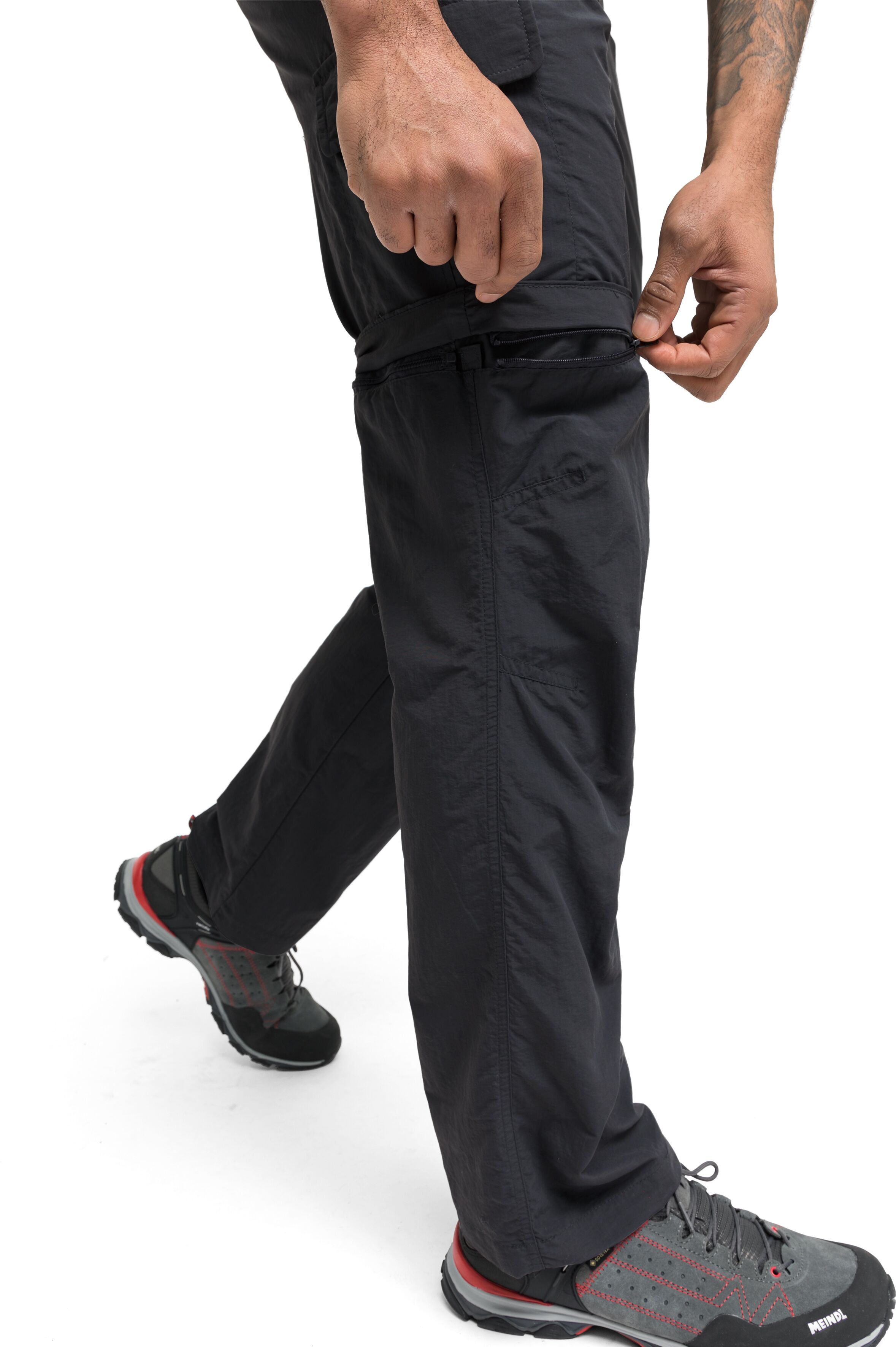 Outdoorhose MAIER SPORTS "Trave", Herren, Gr. 32, Kurzgrössen, schwarz, 100% Polyamid, Hosen Outdoorhose, Herren Zip-Off Wanderhose, schnelltrocknende Trekkinghose, Regular Fit schwarz 32, Kurzgrössen