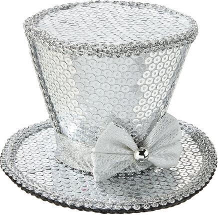Mini-Zylinder "Pailletten", silber