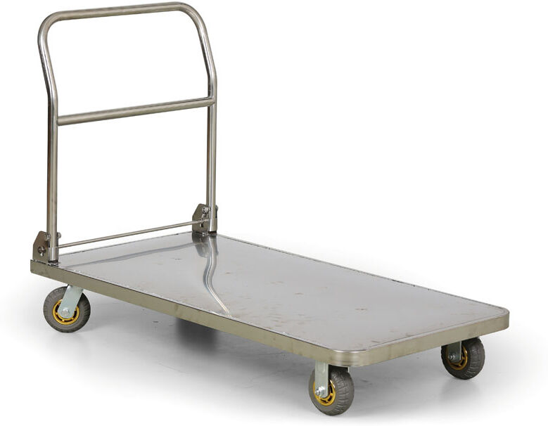 B2B Partner Edelstahl-Etagenwagen, klappbar, 600 kg, 1100x650 mm