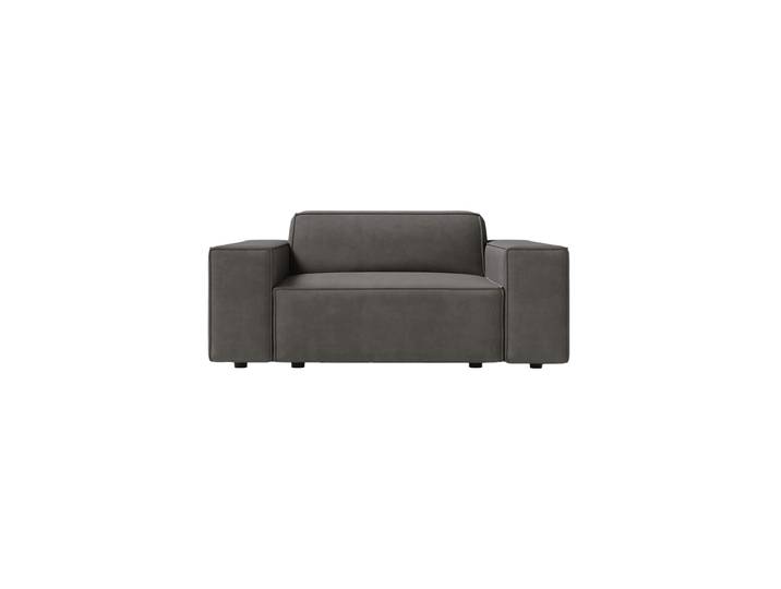 Design Sessel „Jodie“ Samtbezug Hellgrau Chosen by Bloomingloft