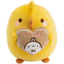 NICI Kuscheltier Piu Piu mit Lebkuchenherz 24cm - gelb|orange|braun|weiß