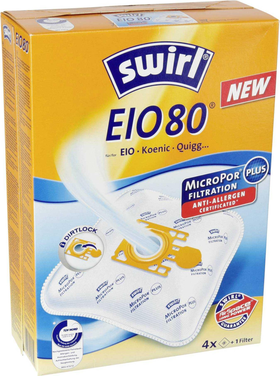 Swirl EIO80MP Microvlies Stofzuigzakken Zilver 1 liter