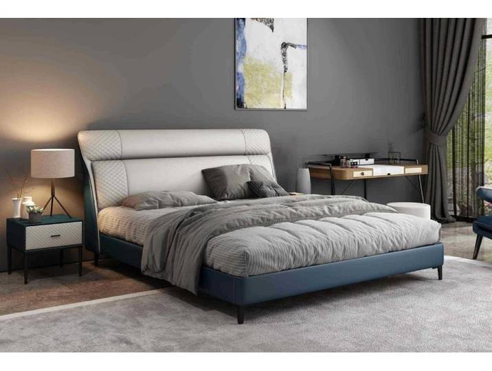 Xlmoebel Polsterbett Elegantes Holz-Doppelbett für luxuriösen Schlafkomfort (1-tlg., Bett), Hergestellt in Europa