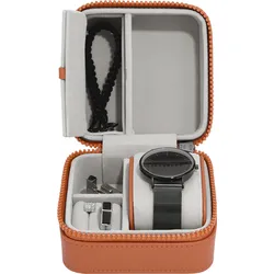 Stackers Canvas Reisekästchen für Schmuck und Uhren orangefarben