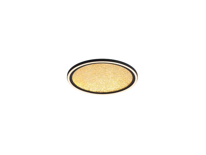 Deckenleuchte Luna, Schwarz, Weiß, Goldfarben, Metall, Kunststoff, 6 cm, Europäischer Sicherheitsstandard, Lampen & Leuchten, Innenbeleuchtung, Deckenleuchten, Deckenleuchten
