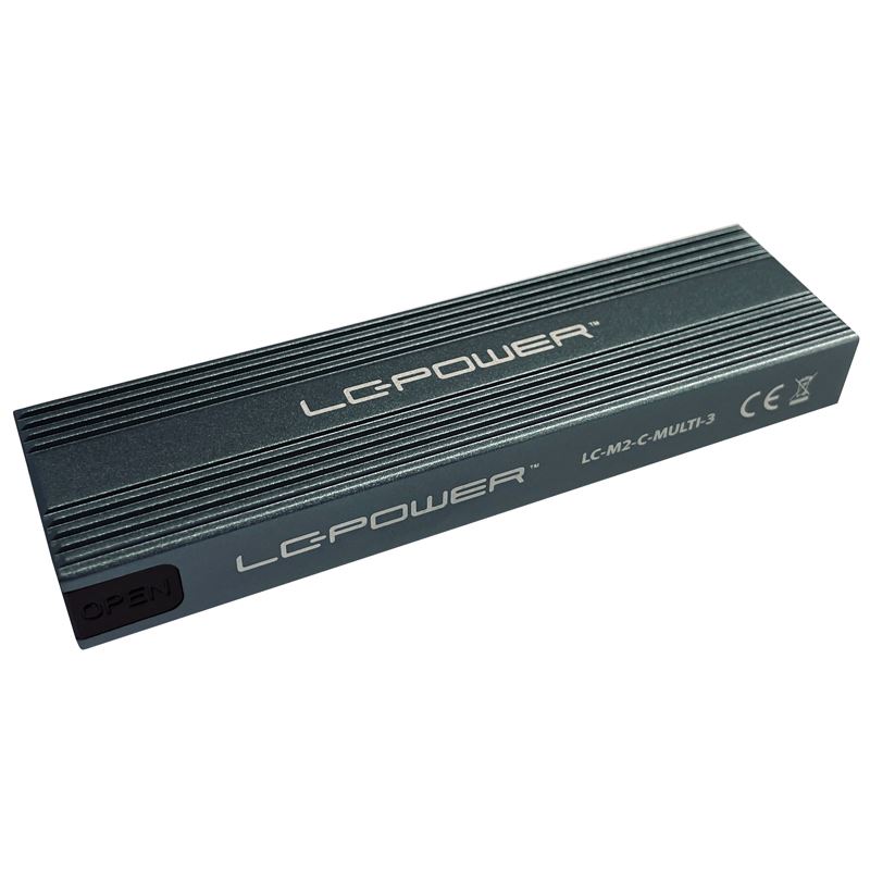 LC-Power M.2 LC-M2-C-MULTI-3 USB3.2 M.2-SSD-Gehäuse (NVMe & SATA)