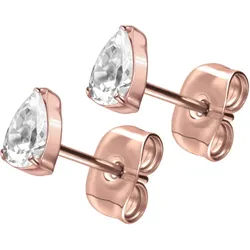 Titan Ohrstecker EINGEFASSTER KRISTALLTROPFEN