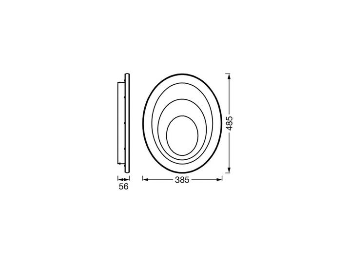 OSRAM LED Deckenleuchte ORBIS SPIRAL OVAL, weiß / opal, für Wohn- / Esszimmer, Metall, Modern