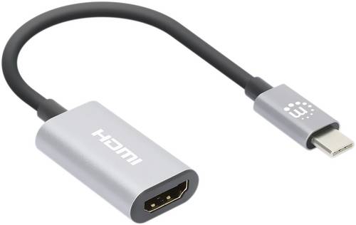 Manhattan USB-Adapter HDMI 2.0 HDMI-A Buchse, USB-C Stecker 0.11m Spacegrau 153973