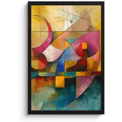POSTER MIT RAHMEN Kunst - Abstrakt - Modern Bilder mit Rahmen 40x60 cm