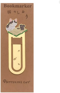 Inspire Essentials Gold Plated Cat Bookmark Folder Clip Cute Reading Label 11