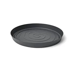 Teraplast ORMA Untersetzer Ø 21 cm - Farbe Ash Anthrazit - Recycelter Kunststoff - UV-beständig & Frostfest für Innen & Außen