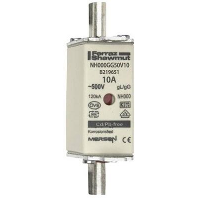 Mersen 1B631.000000 NH-Sicherung Sicherungsgröße = 000 10A 500V 1St.