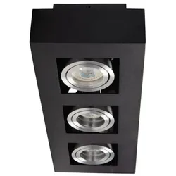 Kanlux schwarze Deckenaufbauleuchte STOBI DLP 350-B mit 3 Spots