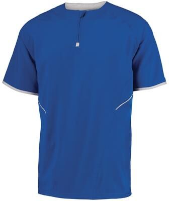 Russell Athletic 872RVM Short Sleeve Pullover Top in Royal/White size Small   Polyester