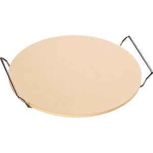 Küchenprofi Pizzastein BBQ, Set, bis 280 °C, aus Cordierit, für Backofen & Grill, mit Gestell, Ø 30,5 cm