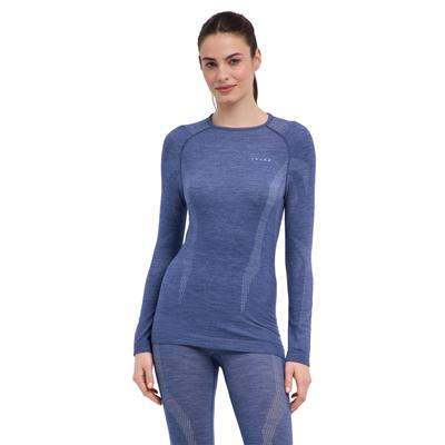 Langarmshirt FALKE "FALKE Langarmshirt", Damen, Gr. L, blau (capitain (6751)), Shirts Langarmshirt