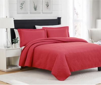 RT Designer Collection Ruby Waves Microfiber Quilt Set