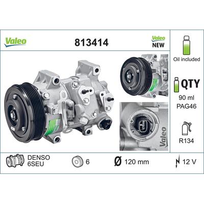 VALEO Kompressor, Klimaanlage NEW ORIGINAL PART 813414 für TOYOTA