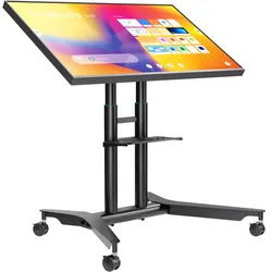 ONKRON Mobiler TV-Ständer für 32"–75" Fernseher, max. 65 kg, Schwarz TS1350