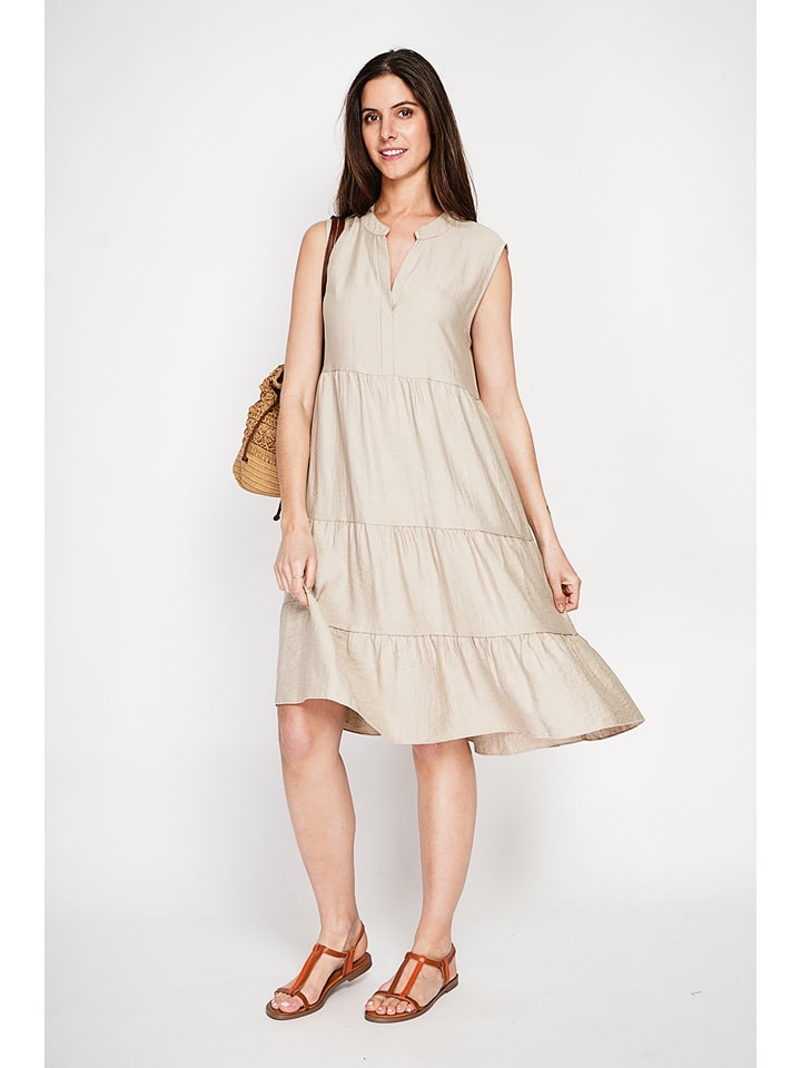 Le Jardin du Lin Kleid in Beige - 36