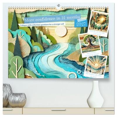 More confidence in 12 months - Collages with reflection questions for a stronger self (High Quality Premium Wall Calendar 2027 DIN A2