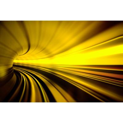 Fototapete PAPERMOON "Abstrakter Tunnel", bunt, B:5m L:2,8m, Vlies, Tapeten