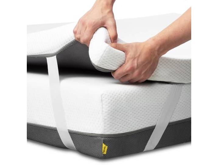 Ferlex - Viscoelastischer Topper 150x200cm Höhe 7 cm Atmungsaktive und abnehmbare matratzenschoner