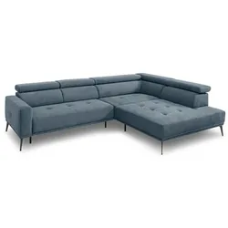 SOMETA Ecksofa Monterrey Stoff Graublau