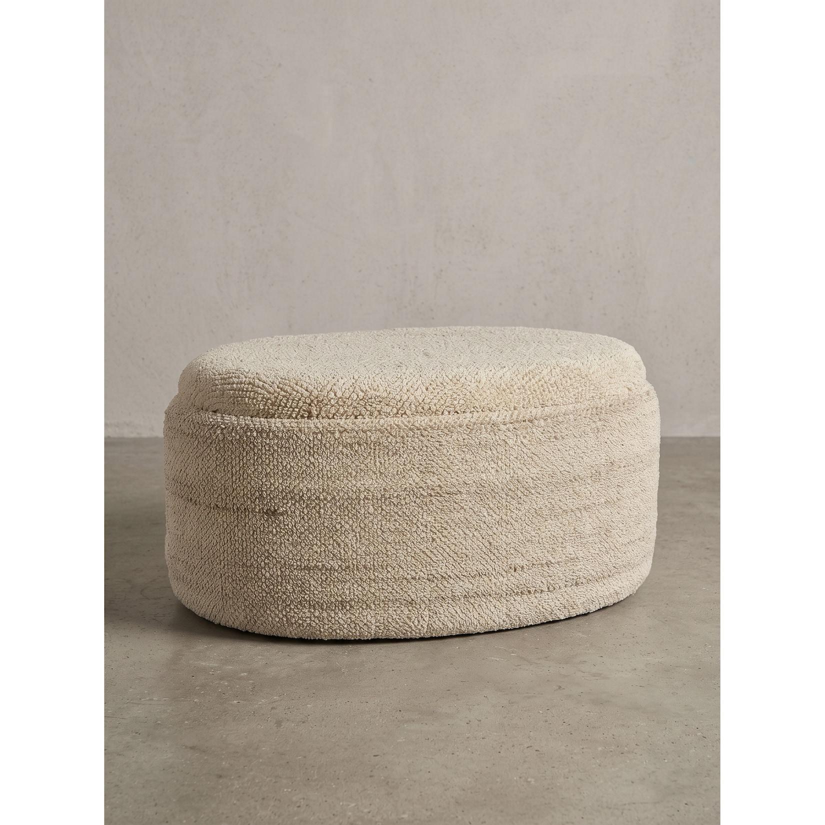 Sitzhocker Wollstoff Sand 81x62x40 cm - COIMBRA Kadima Design