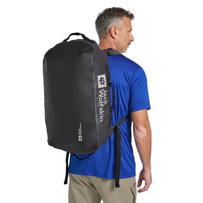Sporttasche JACK WOLFSKIN "ALL-IN DUFFLE 45", Gr. onesize, grau (phantom), Polyester, Taschen Sporttasche