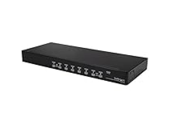 StarTech.com Kit de commutateur KVM USB à montage sur rack 1U 8 ports avec affichage à l'écran et câbles