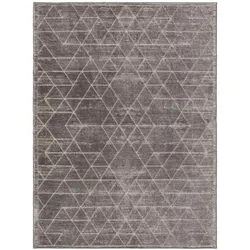benuta Basic Kurzflor Teppich Daisy Grau 100x150 cm - Moderner Kurzflor-Teppich für Wohnzimmer